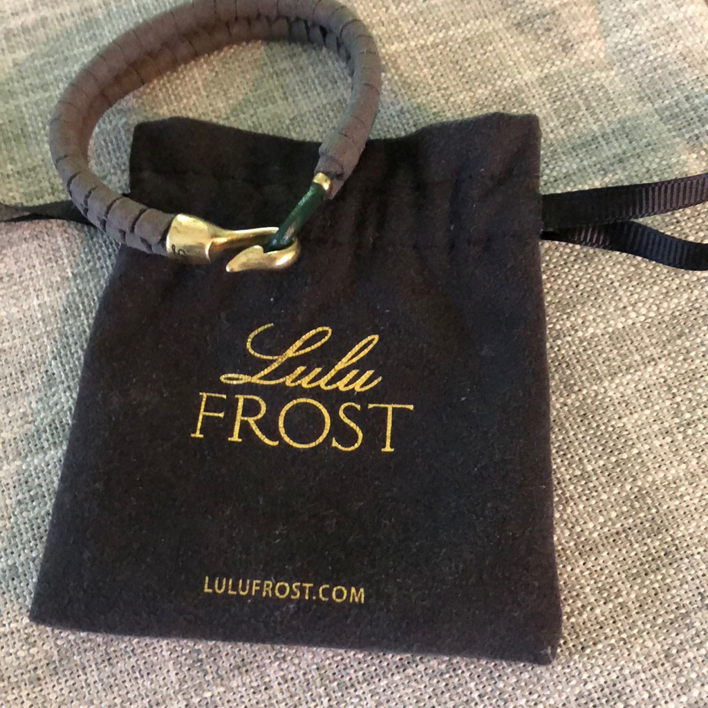 Nwot Lulu Frost Suede Gray Braided Bracelet